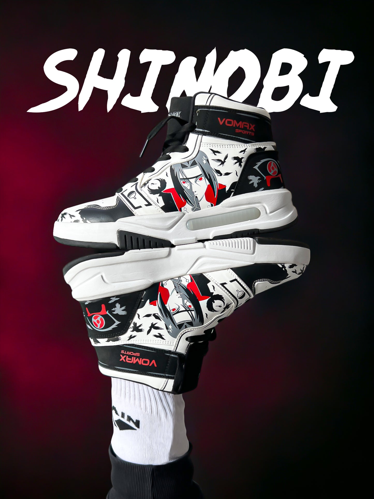 VOMAX SPORTS TRENZ-03 Naruto Itachi Uchiha Shinobi Anime Ninja Print Sneaker for Men's & Boys