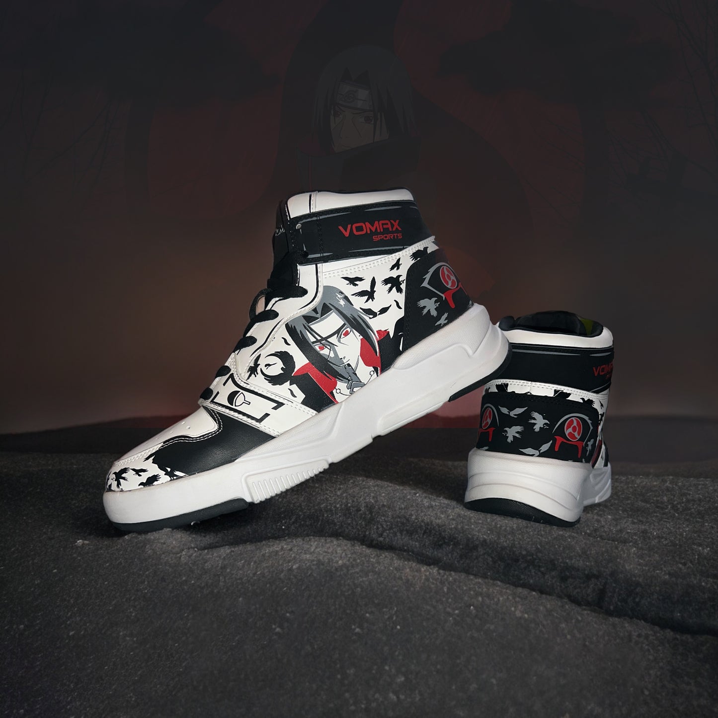 VOMAX SPORTS TRENZ-03 Naruto Itachi Uchiha Shinobi Anime Ninja Print Sneaker for Men's & Boys